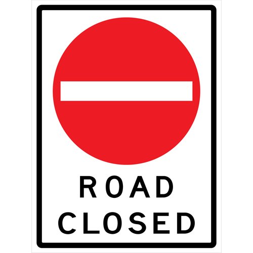 SDP365-"Road Closed" Roll-Up Traffic Sign