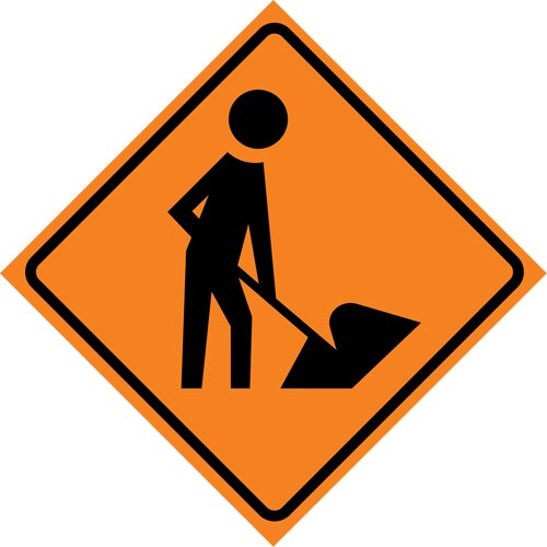 SDP359-Men at Work Roll-Up Traffic Sign