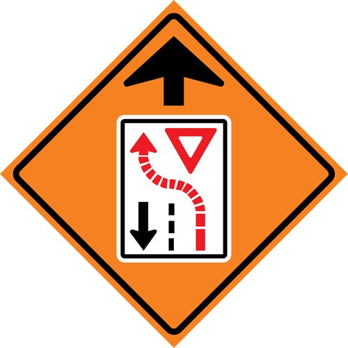 SDP370-Yield Ahead Roll-Up Traffic Sign