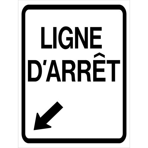 SDP373-"Ligne d'Arrêt" Roll-Up Traffic Sign