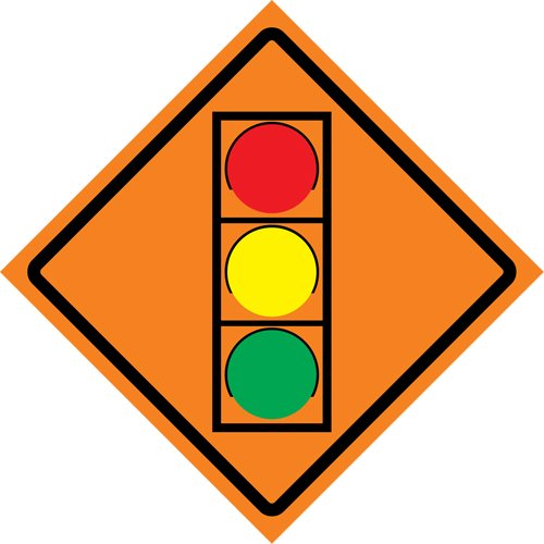 SDP374-Stop Light Roll-Up Traffic Sign