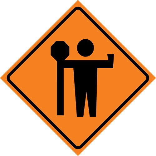 SDP363-Flagman Roll-Up Sign Traffic Sign