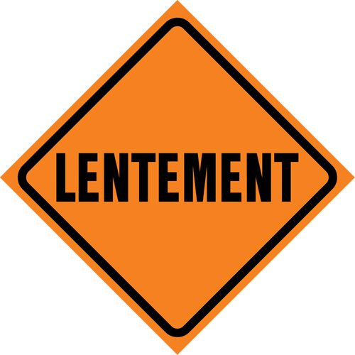 SDP377-"Lentement" Roll-Up Traffic Sign