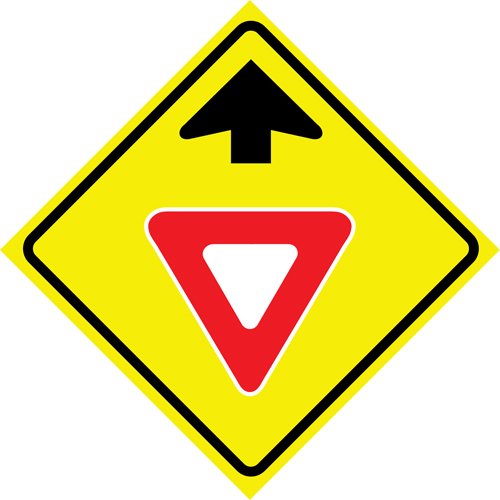 SDP378-"Yield Ahead" Roll-Up Traffic Sign