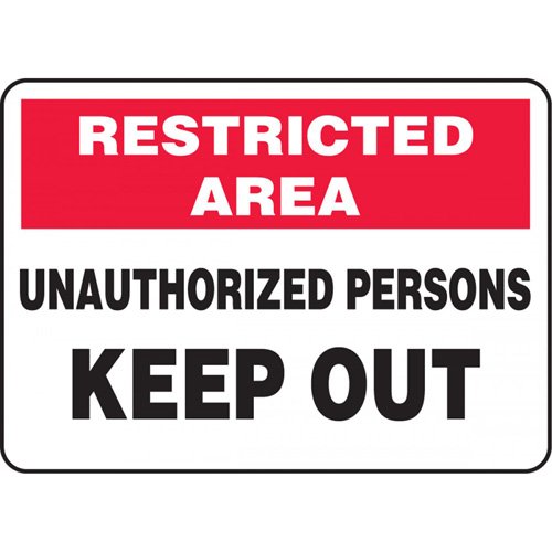 SDS659-"Restricted Area" Sign