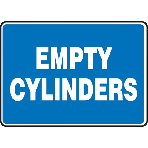 SDS681-"Empty Cylinders" Sign