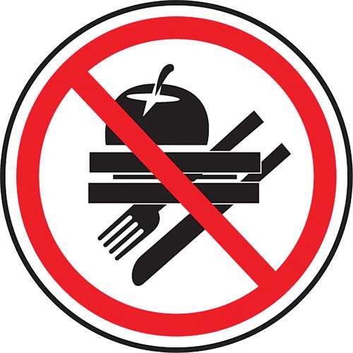 SEA372-No Food CSA Standard Safety Sign