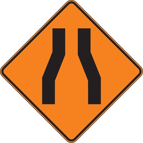 SEB041-Narrow Road Traffic Sign