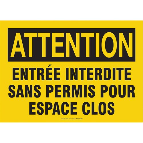 SEC099-"Espace Clos" Sign
