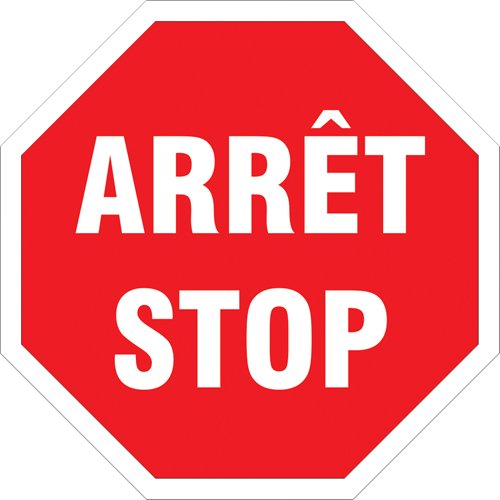 SEC331-"Arrêt / Stop" Sign