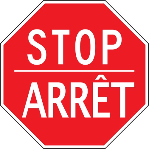 SEC345-"Stop / Arrêt" Sign