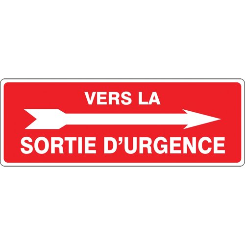 SED441-"Sortie d'urgence" Sign