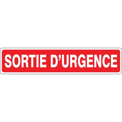 SED442-"Sortie d'urgence" Sign