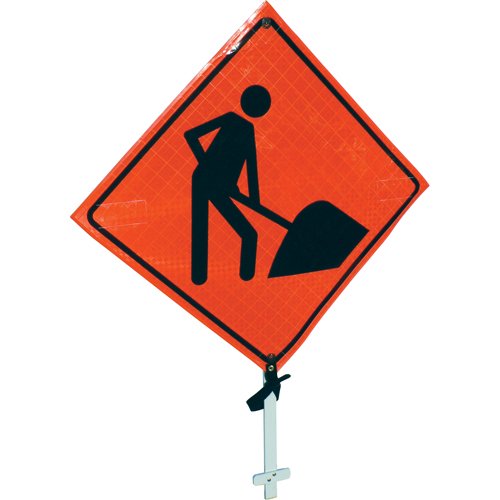 SED887-Men At Work Pole Sign
