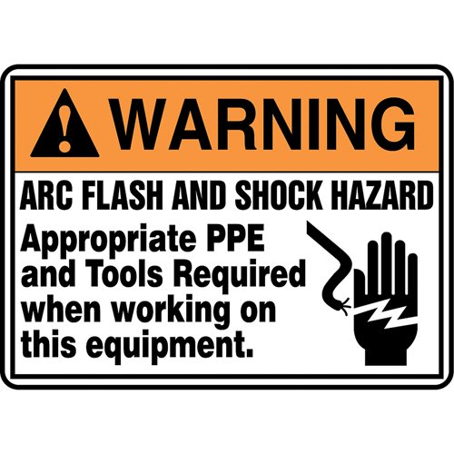 SEE023-"Arc Flash & Shock Hazard" Sign