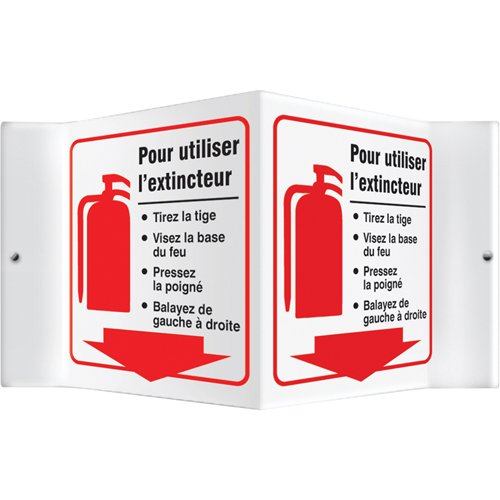SEE294-"Pour utiliser l'extincteur" Projection™ Sign