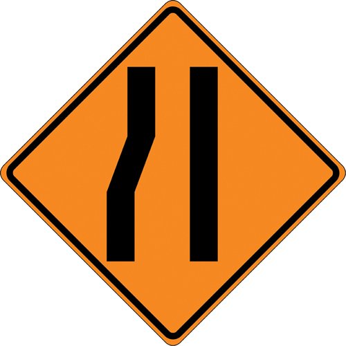SEJ389-Tilt-Adjust™ Merge Right Roll-Up Construction Sign