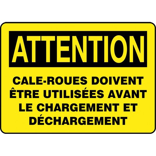 SEE554-"Cale-roues doivent être utilisées" Sign