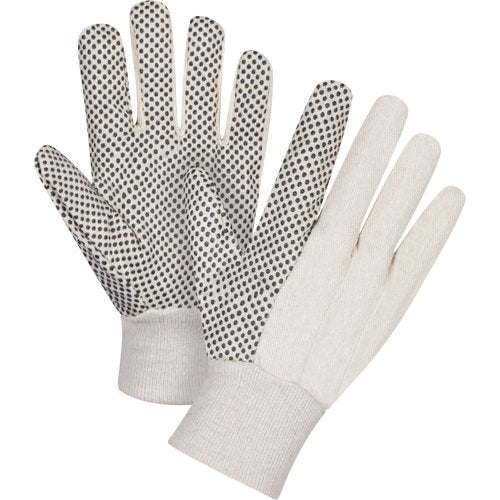 SEE947-Cotton Canvas Dotted Palm Gloves