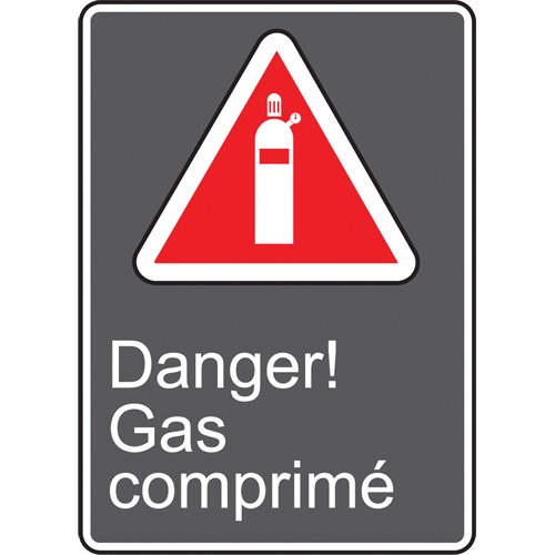 SEF298-Gas comprimé CSA Standard Safety Sign