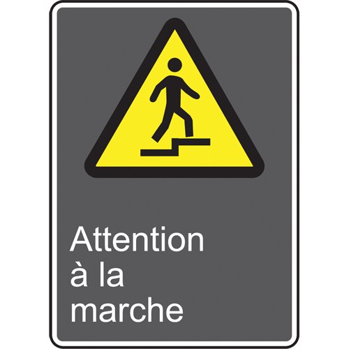 SEF320-Attention à la marche CSA Standard Safety Sign