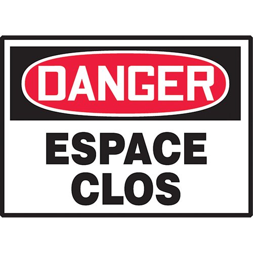 SEF613-"Espace clos" Sign