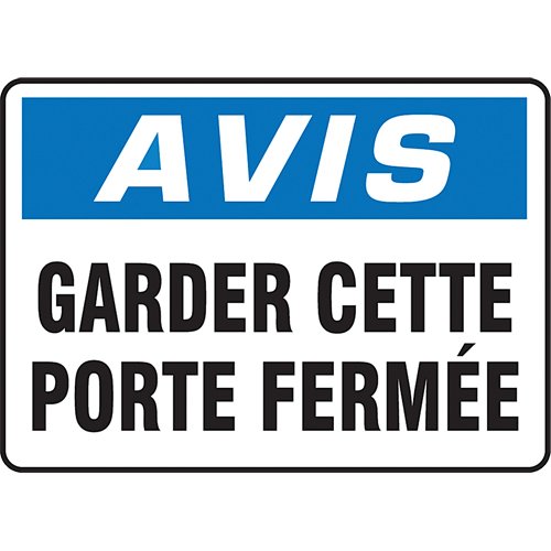 SEF838-"Porte fermée" Sign