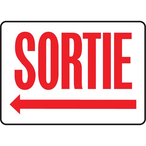 SEF858-"Sortie" Sign