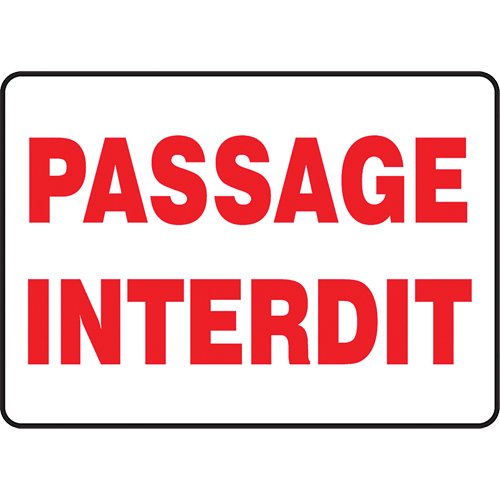 SEF994-"Passage interdit" Sign