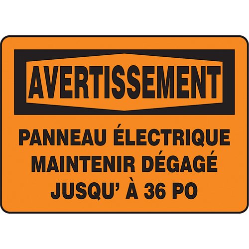 SEG234-"Panneau électrique maintenir dégagé" Sign