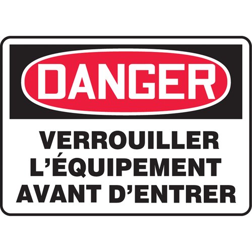 SEG512-"Verrouiller l'équipment" Sign
