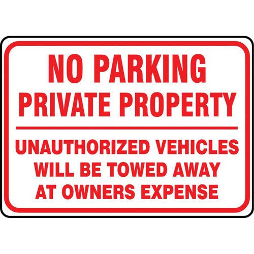 SEI423-"No Parking Private Property" Sign