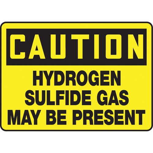 SEJ201-"Hydrogen Sulfide Gas" Sign