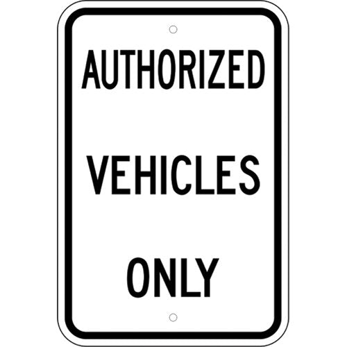 SEK413-"Authorized Vehicles Only" Designated Parking Sign