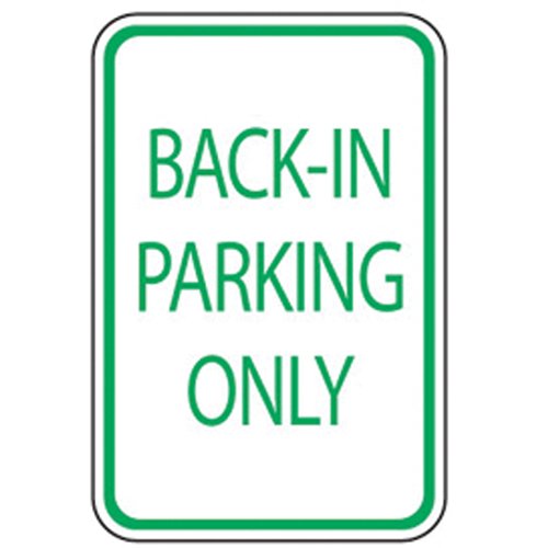 SEK414-"Back-In Parking Only" Designated Parking Sign