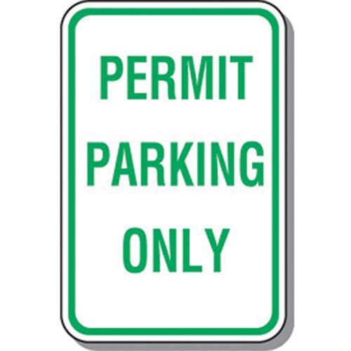 SEK421-"Permit Parking Only" Designated Parking Sign