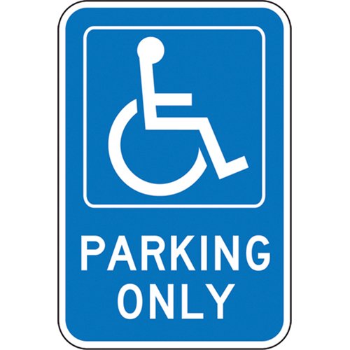 SEK429-Handicapped Designated Parking Sign