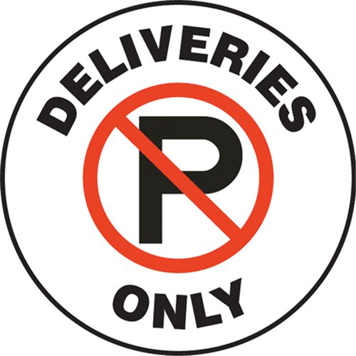 SEK460-"Deliveries Only" Pavement Sign