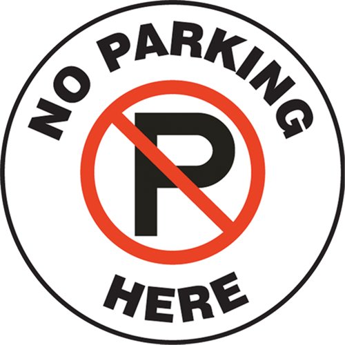 SEK464-"No Parking Here" Pavement Sign