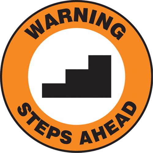 SEK469-"Warning Steps Ahead" Pavement Sign