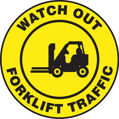 SEK470-"Watch Out Forklift Traffic" Pavement Sign