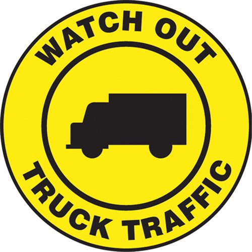 SEK471-"Watch Out Truck Traffic" Pavement Sign
