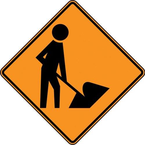 SEK485-Men at Work Rigid Construction Sign