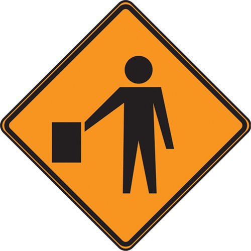 SEK492-Flagger Ahead Rigid Construction Sign