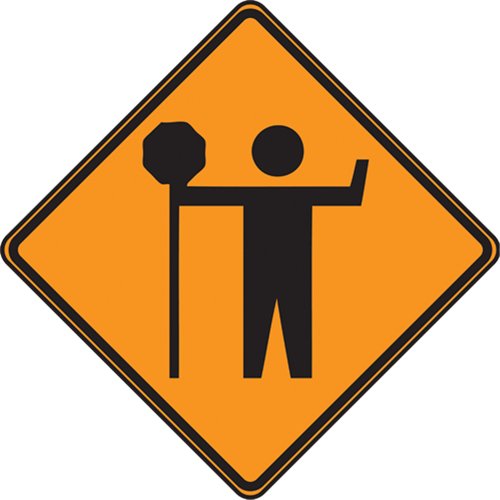 SEK499-Flagman Ahead Rigid Construction Sign