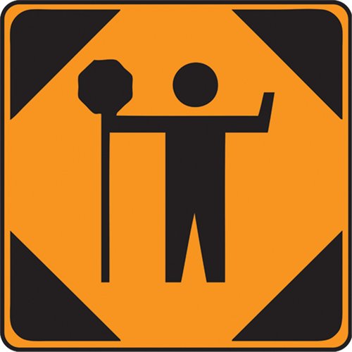 SEK501-Flagman Ahead Rigid Construction Sign