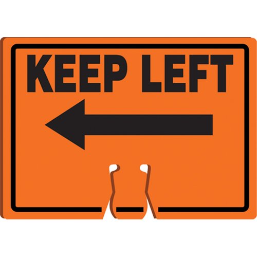 SEK504-"Keep Left" Cone Top Warning Sign
