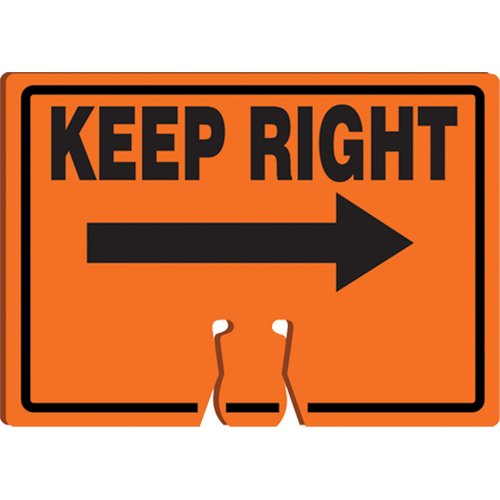 SEK505-"Keep Right" Cone Top Warning Sign