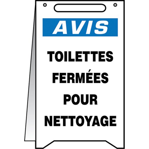 SEL054-"Toilettes fermée pour nettoyage" Fold-Ups™ Sign