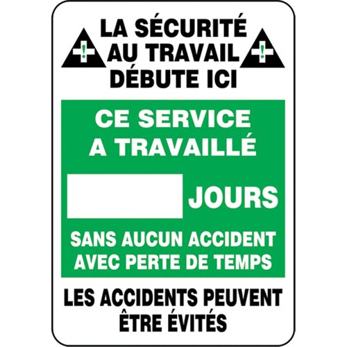 SEL064-"Jours sans accident" Write-A-Day Scoreboard